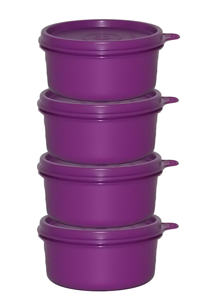 Tupperware Slim Lunch Divided Container w/ Snack Cup in Magenta / Pink /  Purple