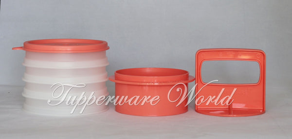 Presse à hamburger vintage Tupperware #1926 avec collier 1925 Presse à hamburger vintage Tupperware #1926 avec collier 1925