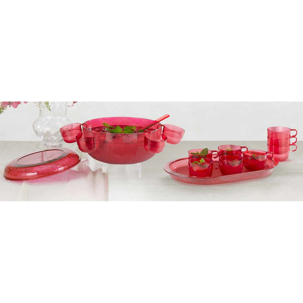 Punch Bowl Set in Red